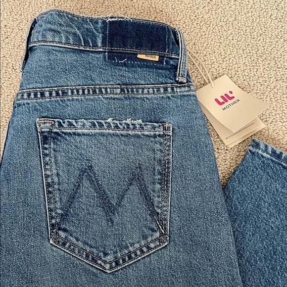 Mother The Dodger High Rise Sneakers Jeans in Wash NWT - Picture 14 of 15